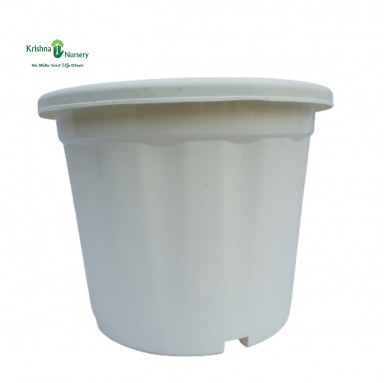 12" White Pot - Plastic Pots -  - 12-white-pot -   