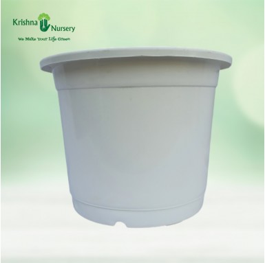 14" White Pot - Plastic Pots -  - 14-white-pot -   