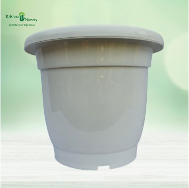 18" White Pot - Plastic Pots -  - 18-white-pot -   