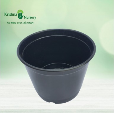8" Black Plastic Pot - Plastic Pots -  - 8-black-plastic-pot -   