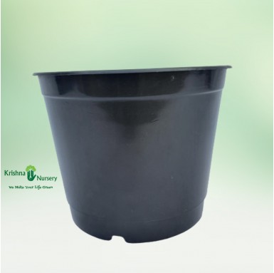 8" Black Plastic Pot - Plastic Pots -  - 8-black-plastic-pot -   