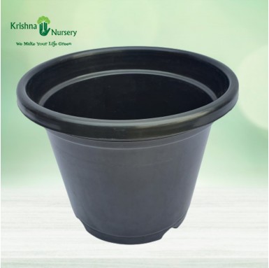 10" Black Plastic Pot - Plastic Pots -  - 10-black-plastic-pot -   