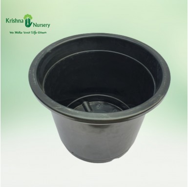 14" Black Plastic Pot - Plastic Pots -  - 14-black-plastic-pot -   
