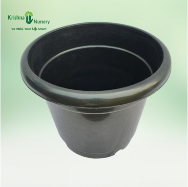 16" Black Plastic Pot - Plastic Pots -  - 16-black-plastic-pot -   