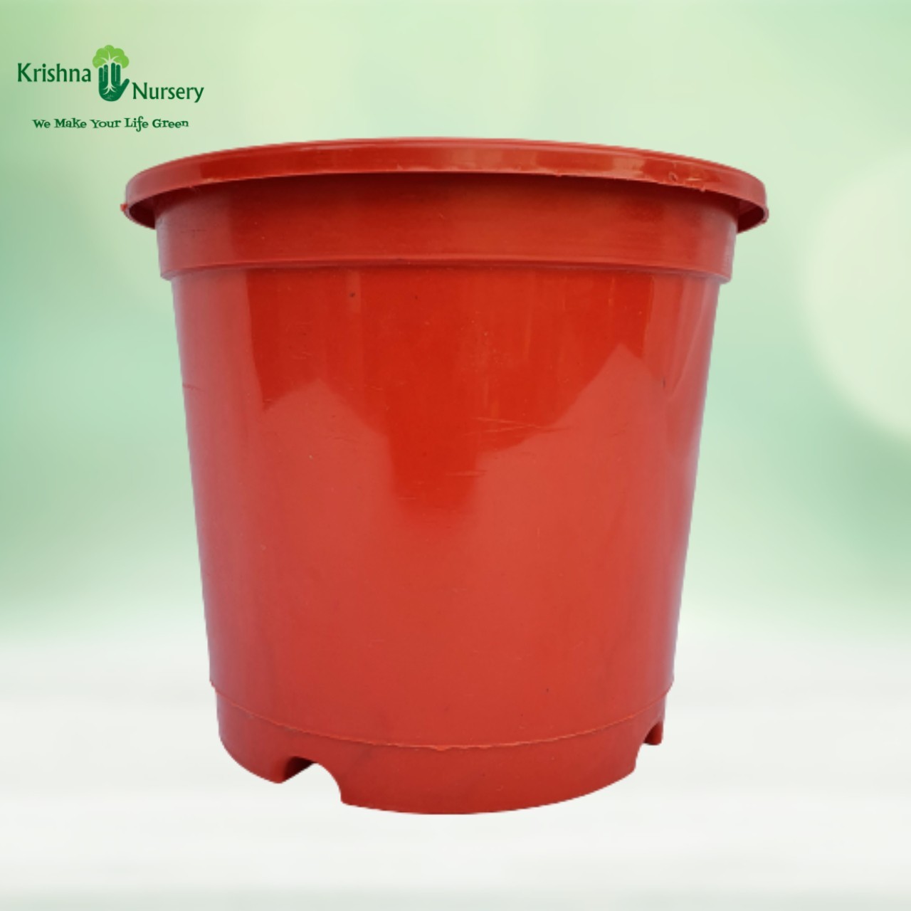 8" Red Plastic Pot - Plastic Pots -  - 8-red-plastic-pot -   