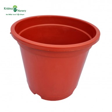 8" Red Plastic Pot - Plastic Pots -  - 8-red-plastic-pot -   