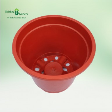 8" Red Pot - Plastic Pots -  - 8-red-pot -   