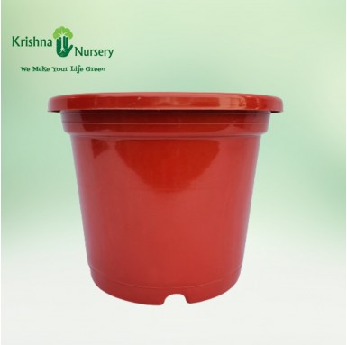 10" Red Plastic Pot - Plastic Pots -  - 10-red-plastic-pot -   