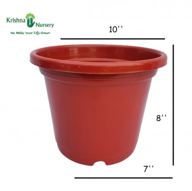10" Red Pot - Plastic Pots -  - 10-red-pot -   