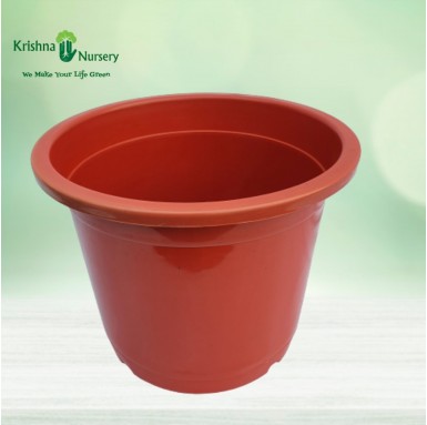 14" Red Plastic Pot - Plastic Pots -  - 14-red-plastic-pot -   