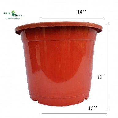 14" Red Pot