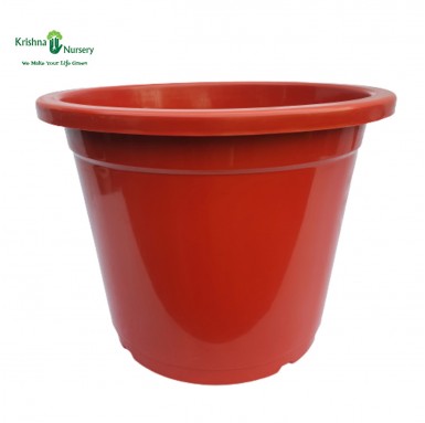 18" Red Plastic Pot - Plastic Pots -  - 18-red-plastic-pot -   