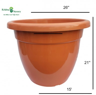26" Red Plastic Pot - Plastic Pots -  - 26-red-plastic-pot -   
