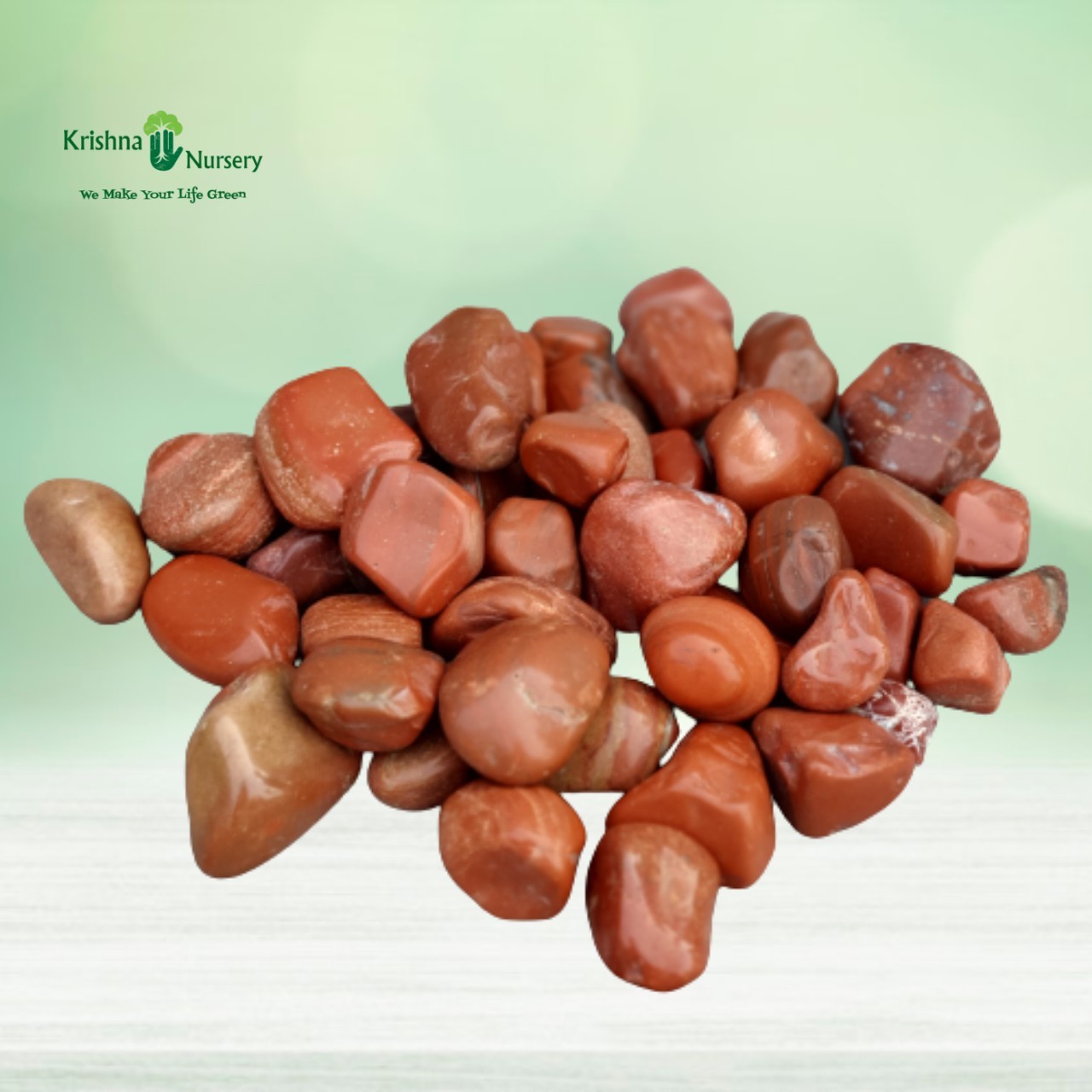 Polished Jasper Pebbles (Color: Red, Size: Medium) - Pebbles -  - polished-jasper-pebbles-color-red-size-medium -   